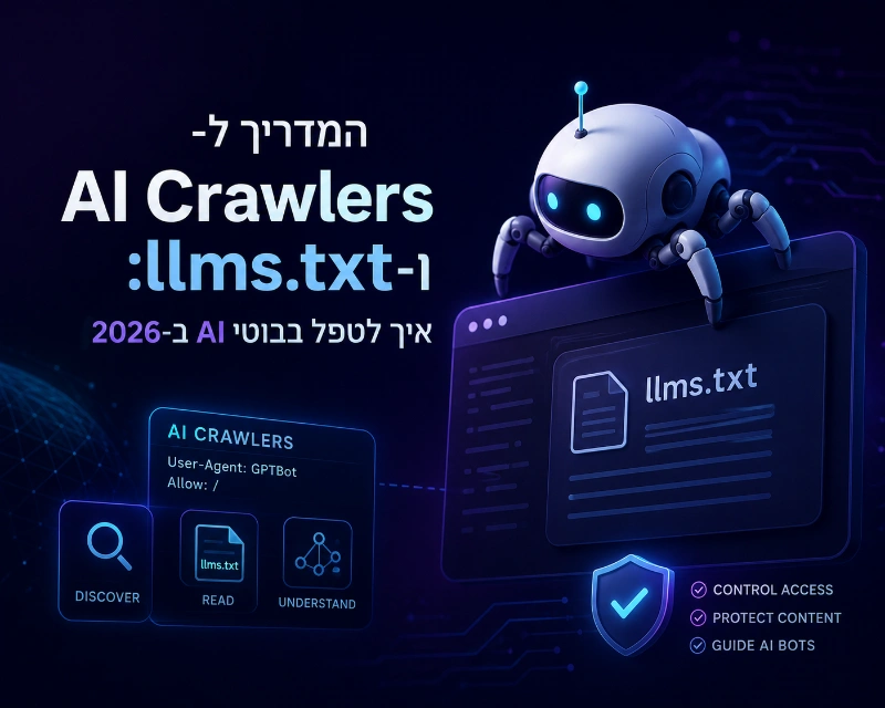 המדריך ל-AI Crawlers ו-llms.txt איך לטפל בבוטי AI